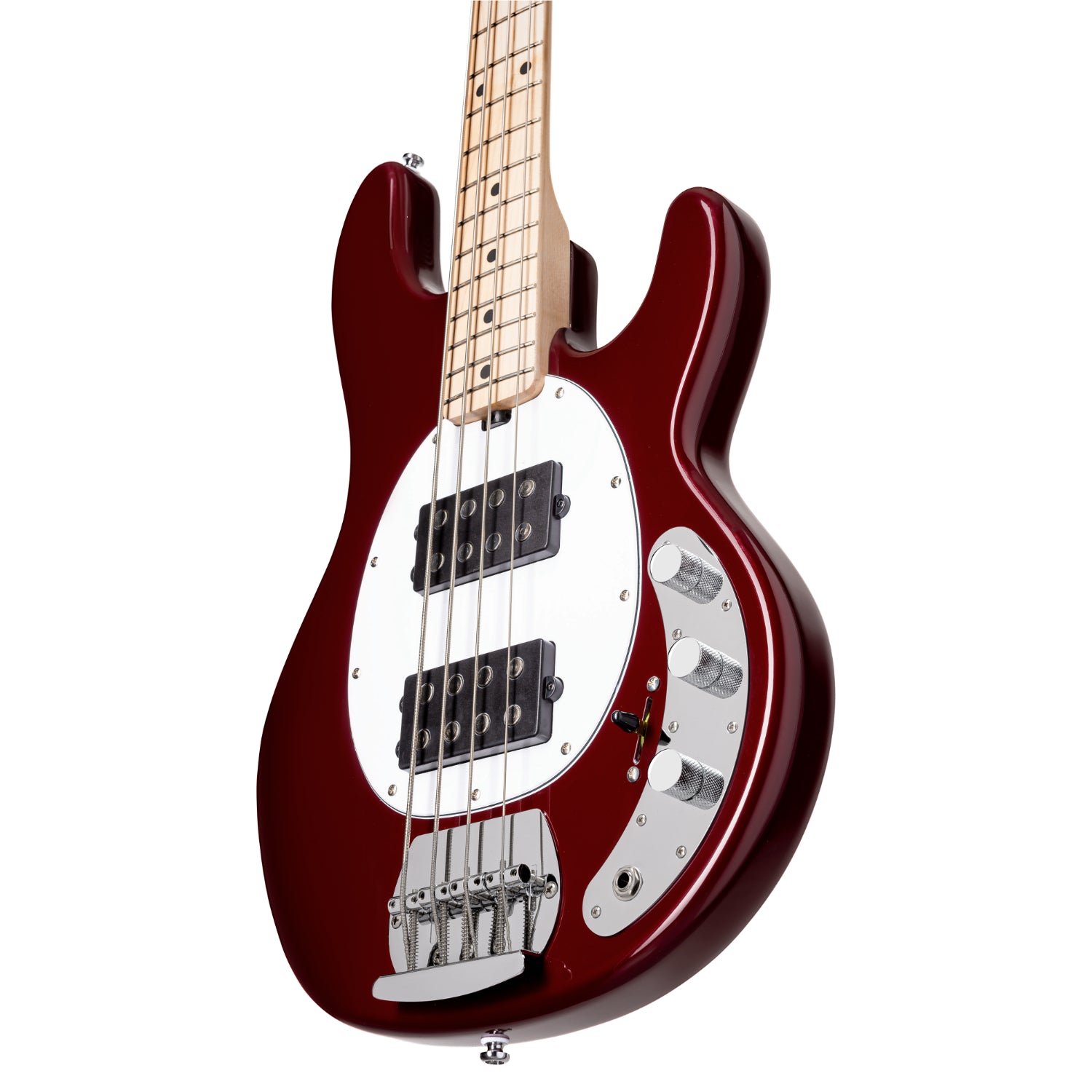 Sterling by Music Man Ray4 HH Stingray 4 String Bass, Candy Apple