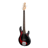 Sterling by Music Man Ray5 Stingray 5 String Bass, Ruby Red Burst Satin