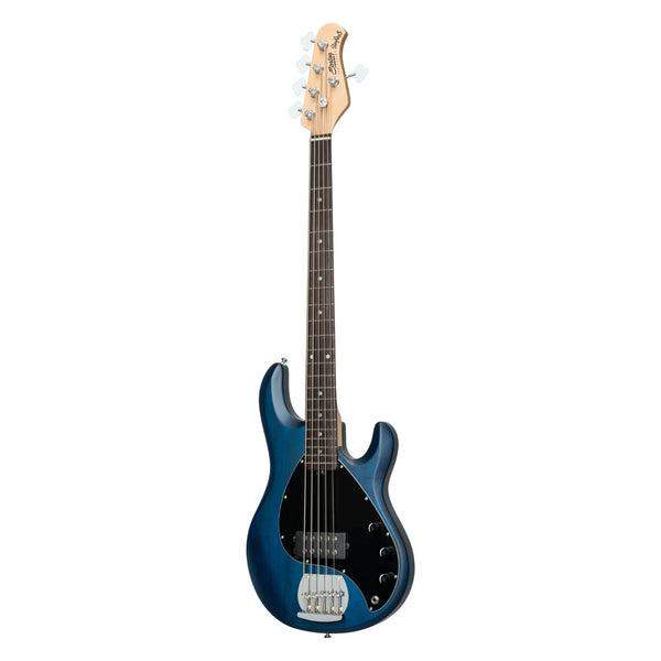 ベース syh StingRay5 Ray5 Sterling by Music Man Ray5 Stingray 5 String Bass, Trans Blue