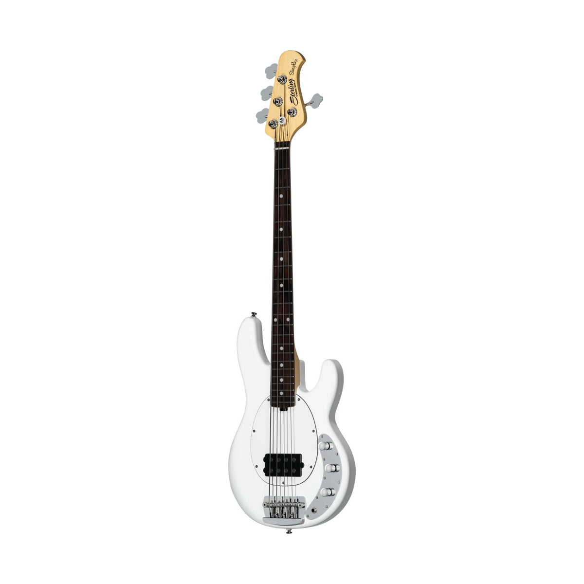 Sterling by Music Man Short Scale Stingray Bass 4 String Olympic White
