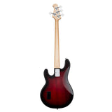 Sterling by Music Man Ray4 Stingray 4 String Bass, Ruby Red Burst Satin