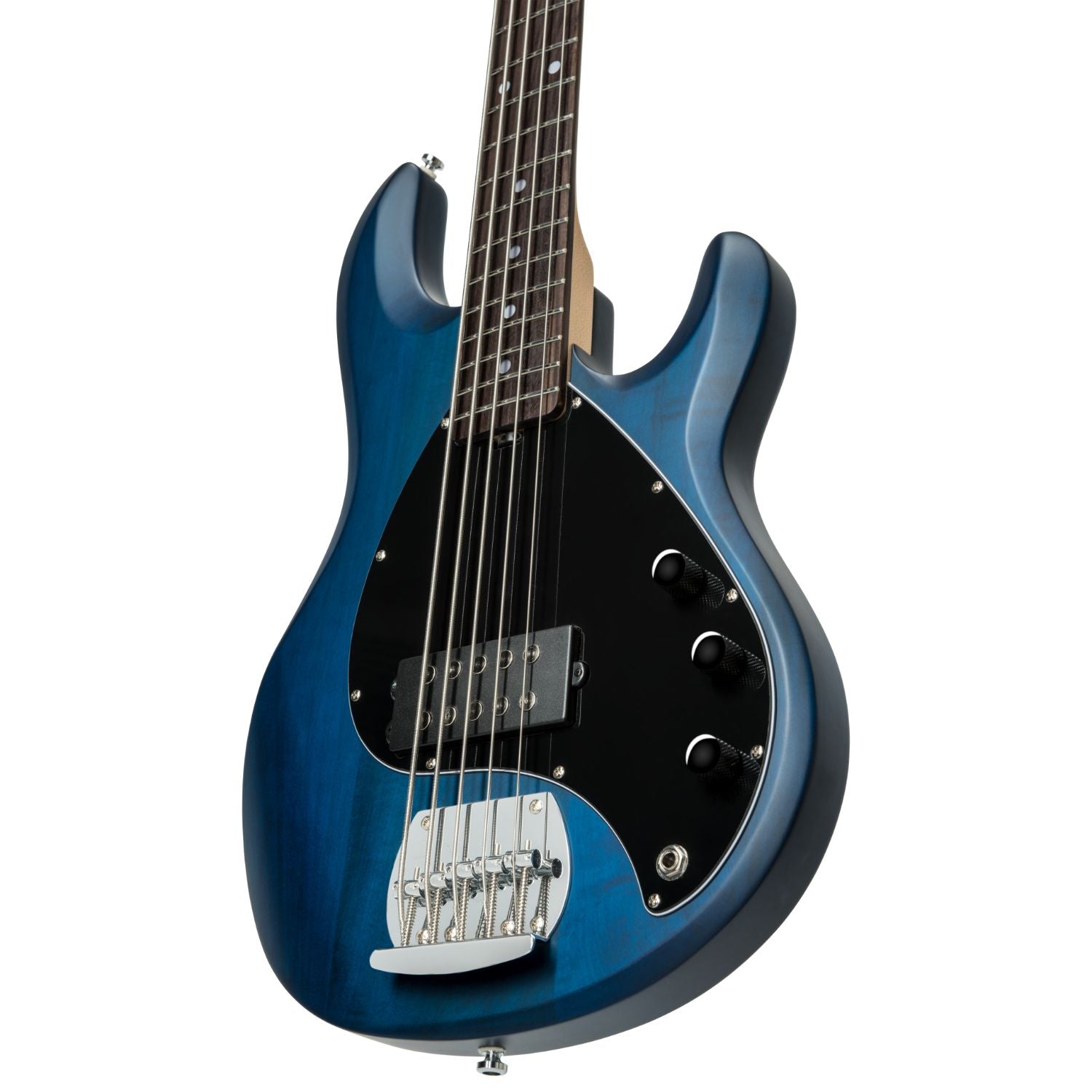 弦楽器、ギター Sterling by MUSIC MAN / SUB Series Ray5 Trans Blue Satin Sterling by Music Man Ray5 Stingray 5 String Bass, Trans Blue