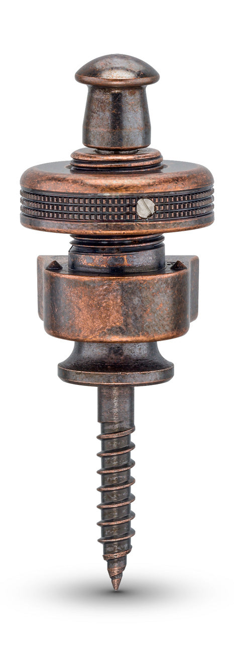Genuine Schaller latest S-Lock Straplock, pair - Vintage Copper Made in Germany