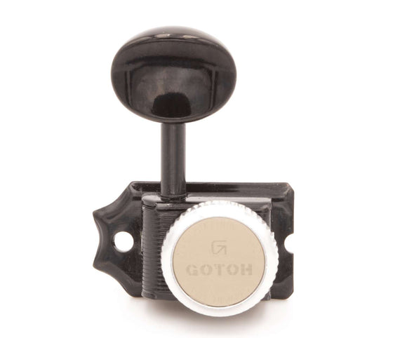 Gotoh MIJ SD91 6 Inline Vintage Locking Strat/Tele Tuners Black | SportHiTech