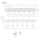 Gotoh MIJ SD91 6 Inline Tuners Nickel, Metal button | SportHiTech