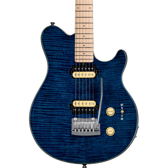 Sterling by Music Man Axis Guitar, Flame Maple Top, Neptune Blue