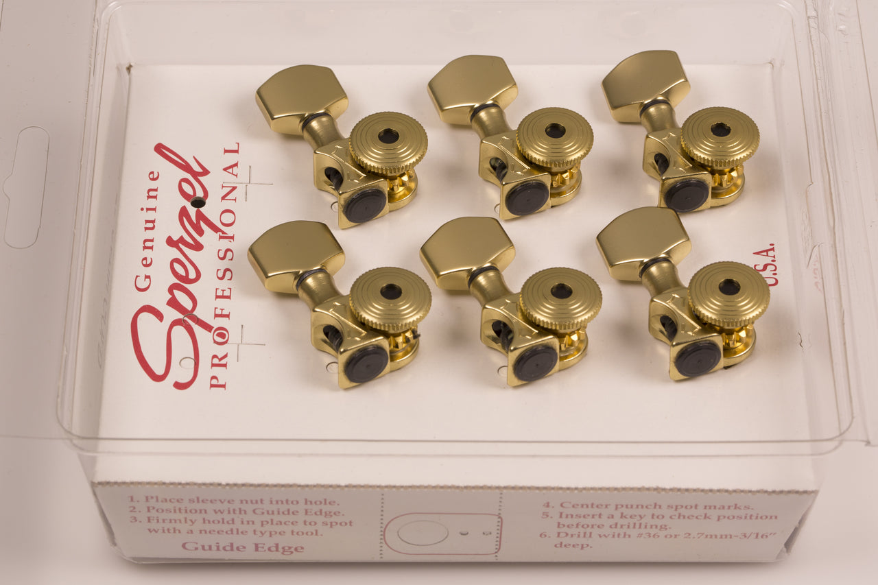 Sperzel Trim-Lok Open 6 in line Satin Gold locking tuner – SportHiTech