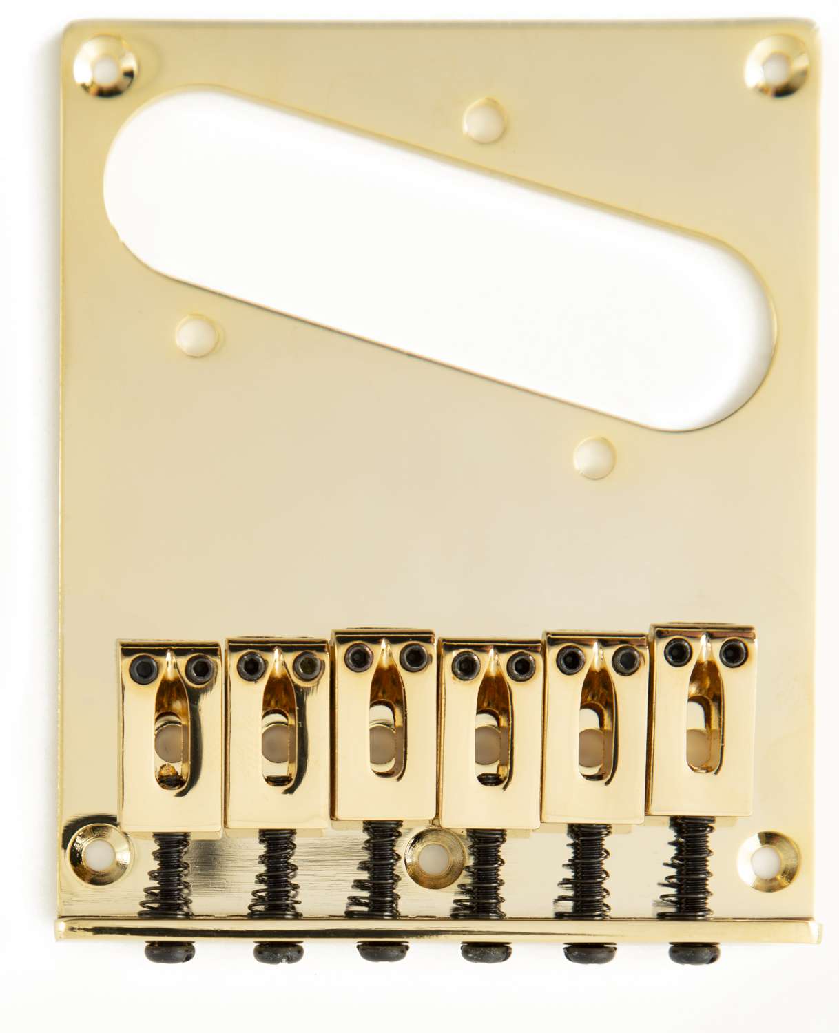 Tone Ninja 3 hole 6 Saddle Telecaster Bridge, Flat plate 5 screw