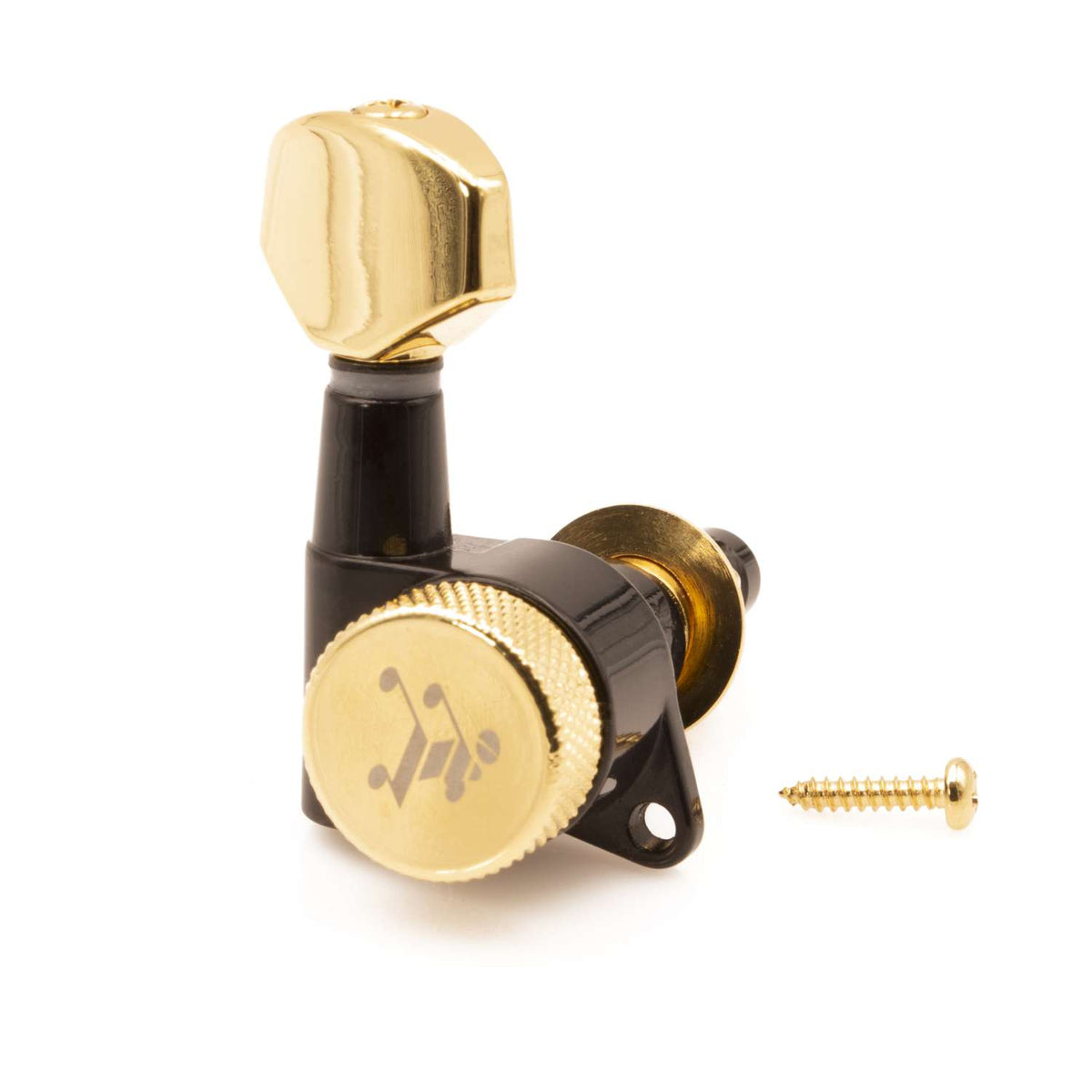Tone Ninja 19:1 Locking Tuners, 6 Inline non-staggered set, Black and ...