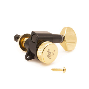 Genuine Tone Ninja 19:1 Locking Tuners, 4x2 set, Black and Gold