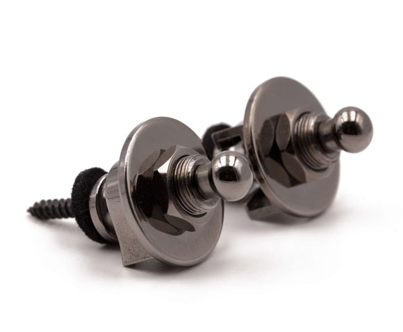 Tone Ninja Classic Schaller-style Straplock, pair (2), Black Nickel