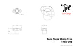 Genuine Tone Ninja Black Sleek String Trees (Pair) TREE-301-B