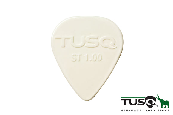 Graph Tech Tusq Picks Standard Shape 1.00mm Bright Tone White 72 pieces