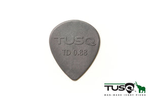 Graph Tech Tusq Picks Teardrop Shape 0.88mm Deep Tone Gray 6 pieces