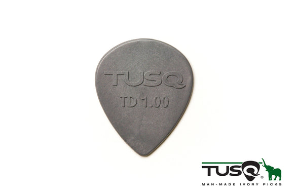 Graph Tech Tusq Picks Teardrop Shape 1.00mm Deep Tone Gray 72 pieces