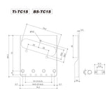Gotoh MIJ TC1 4-hole Tele Bridge with In-Tune Titanium vintage saddles, Chrome | SportHiTech