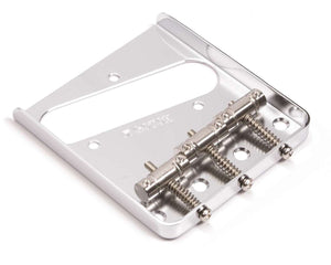 Gotoh MIJ TC2 4-hole Tele Bridge with Titanium vintage saddles, Chrome | SportHiTech