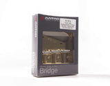 Gotoh MIJ TC1 4-hole Tele Bridge with In-Tune Titanium vintage saddles, Gold | SportHiTech