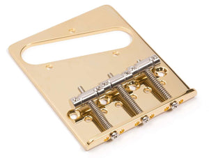 Gotoh MIJ TC2 4-hole Tele Bridge with Titanium vintage saddles, Gold | SportHiTech