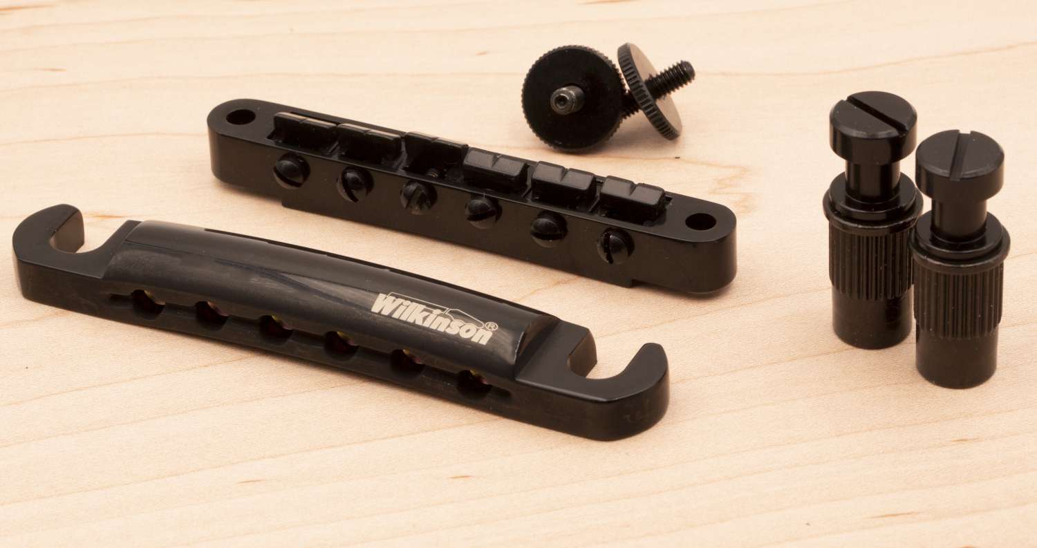 Wikinson Tune-o-matic ABR-1 bridge and Tailpiece combo, Black