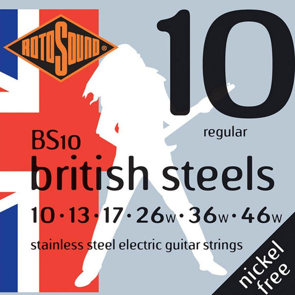 Rotosound British Steels Stainless Steel Electric strings, Light 10-46 BS10