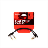 D'Addario Flat Patch Cable, 6in Right Angle, Twin PK