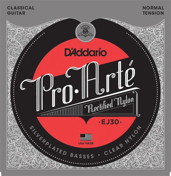 D'Addario EJ30 Classics Rectified Classical Guitar Strings, Normal Tension