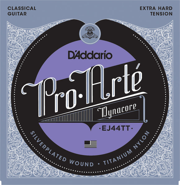 D'Addario EJ44TT ProArte Classical Guitar Strings Titanium Treble X-Hard Tension