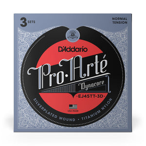 D'Addario EJ45TT ProArte Classical Strings Titanium Trebles Nor Tension 3 Sets