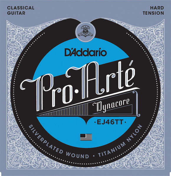D'Addario EJ46TT ProArte Classical Guitar Strings Titanium Trebles Hard Tension