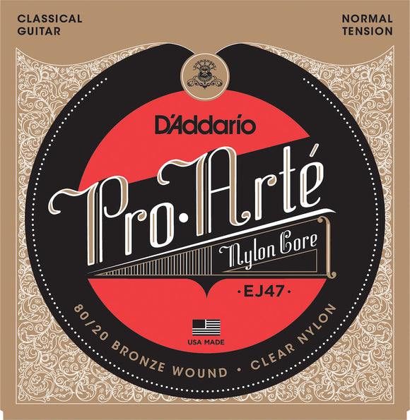 D'Addario EJ47 Bronze Pro-Arte Nylon Classical Guitar Strings Normal Tension