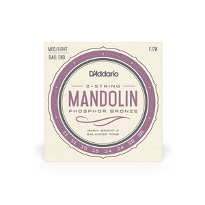 D'Addario EJ70 Phosphor Bronze Mandolin Strings, Ball End,  Medium/Light, 11-38