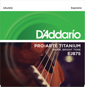 D'Addario EJ87S Titanium Ukulele Strings, Soprano