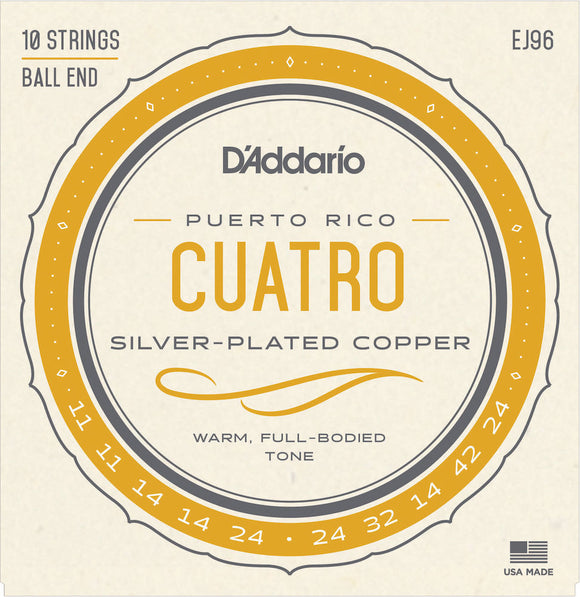 D'Addario EJ96 Cuatro-Puerto Rico Strings