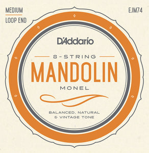 D'Addario EJM74 Monel Mandolin Strings, Medium, 11-40