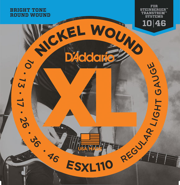 D'Addario ESXL110 Nickel Wound Electric Guitar Strings, Light, Double Ball 10-46