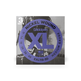 D'Addario EXL115-3D Nickel Wound Electric Guitar Strings, 3 Sets 11-49, 3 Sets