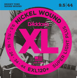 D'Addario EXL120+ Nickel Wound Electric Guitar Strings, Super Light Plus, 9.5-44