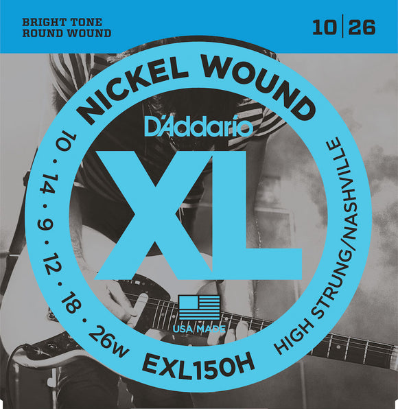 D'Addario EXL150H Guitar Strings, High-Strung/Nashville Tuning, 10-26
