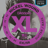 D'Addario EXL156 Nickel Wound Electric Guitar/ Bass Strings Fender Bass VI 24-84