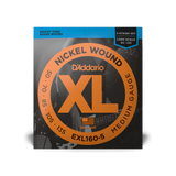 D'Addario EXL160-5 5-String Nickel Wound Bass Strings Medium, 50-135, Long Scale