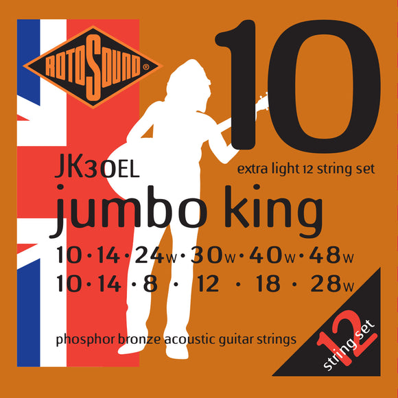 Rotosound Jumbo King Phosphor Bronze (12 String) 10-48 JK30EL