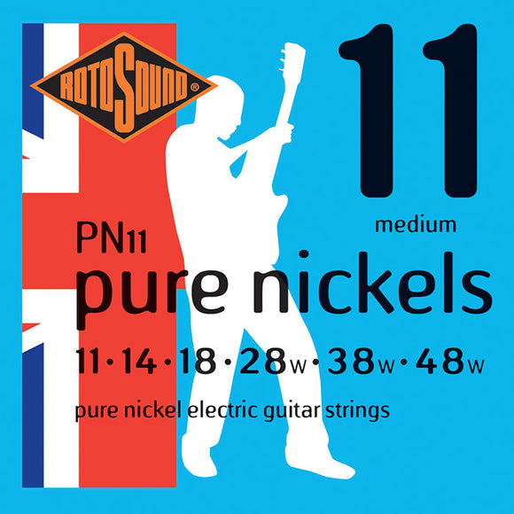 Rotosound Pure Nickel Electric Guitar Strings Medium 11-48 PN11