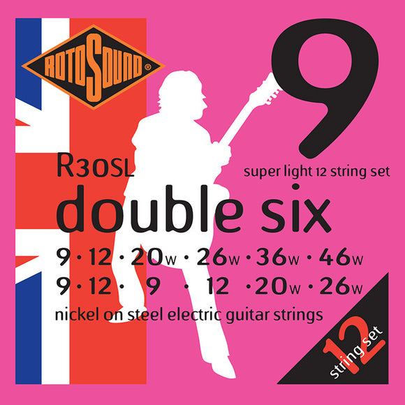 Rotosound Nickel Electric Guitar Strings Super Light 12 String R30SL