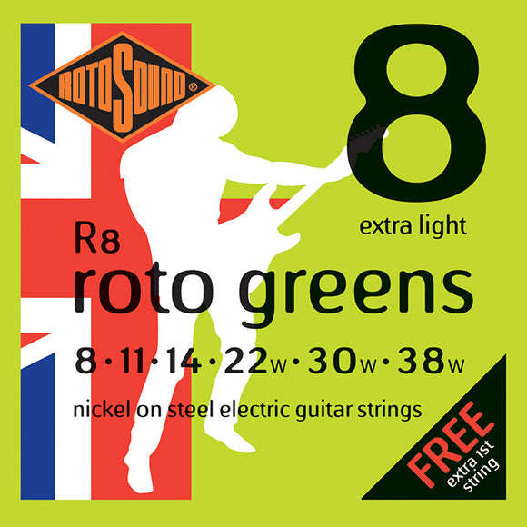 Rotosound Nickel Electric Guitar Strings Extra Light 8-38 R8