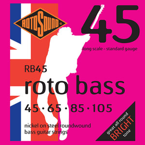 Rotosound 4 String Rotobass strings Nickel Roundwound Standard 45-105 RB45