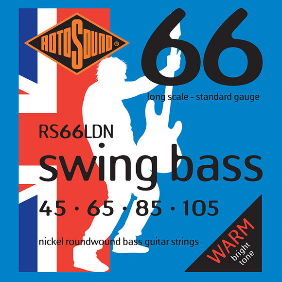 Rotosound Nickel Roundwound Standard 4 String Bass 45-105 RS66LDN