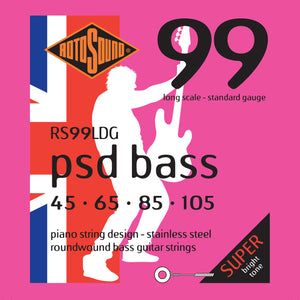 Rotosound PSD Bass 99 Contact Core Standard 4 String 45-105 RS99LDG
