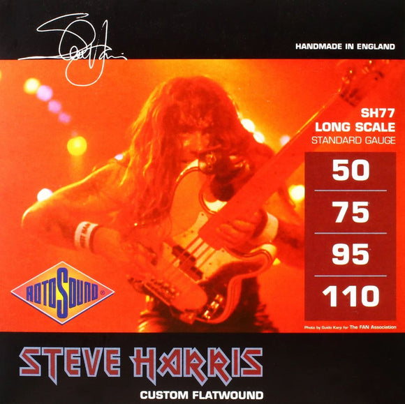 Rotosound Steve Harris Monel Flatwound Signature 4 String Bass 50-110 SH77
