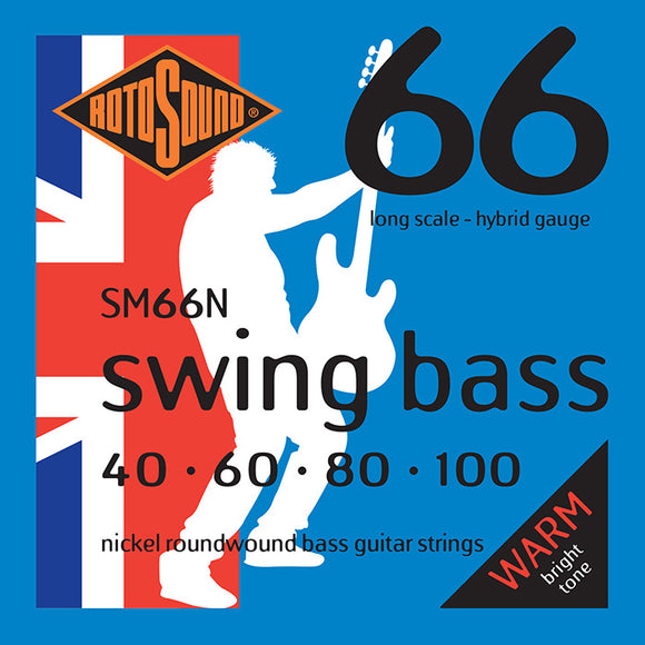 Rotosound Nickel Roundwound Hybrid 4 String Bass set 40-100 SM66N